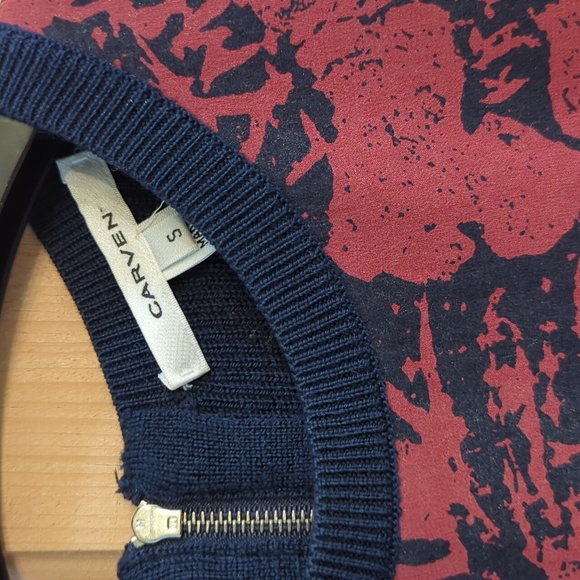 Carven graffiti merino sweater cap sleeves - Picture 3 of 4